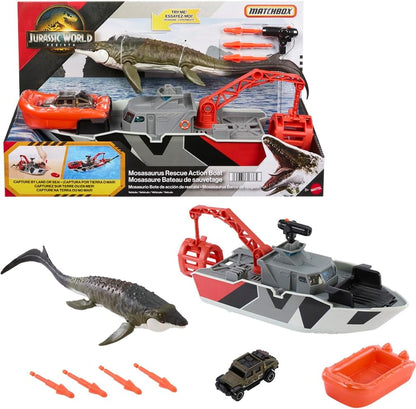 Bote Accion de Rescate Mosasaurus Matchbox