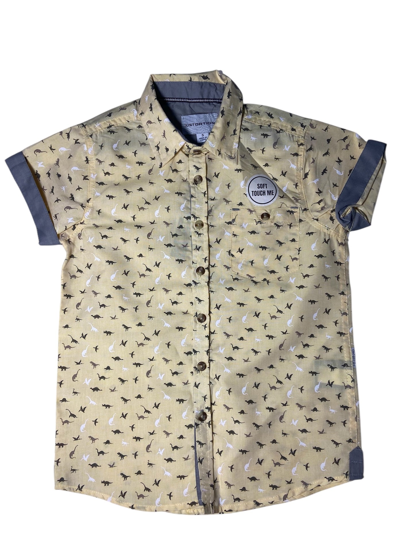 Camisa Botones Amarilla Distortion