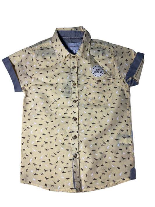 Camisa Botones Amarilla Distortion