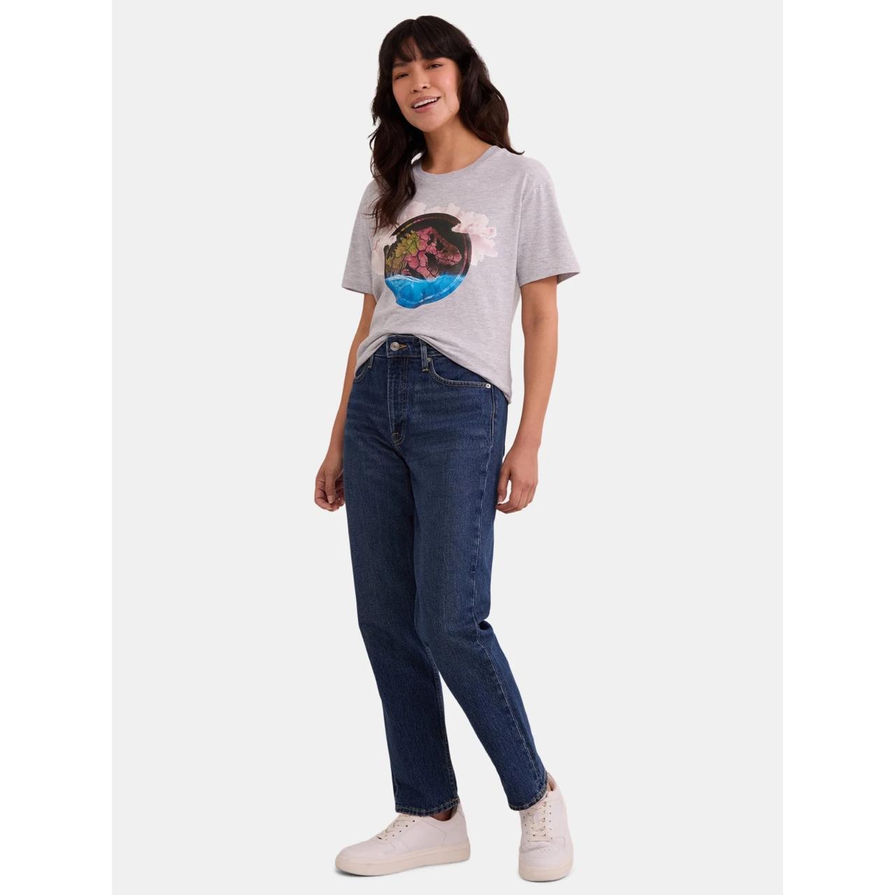 Camiseta Mujer gris Jurassic Park