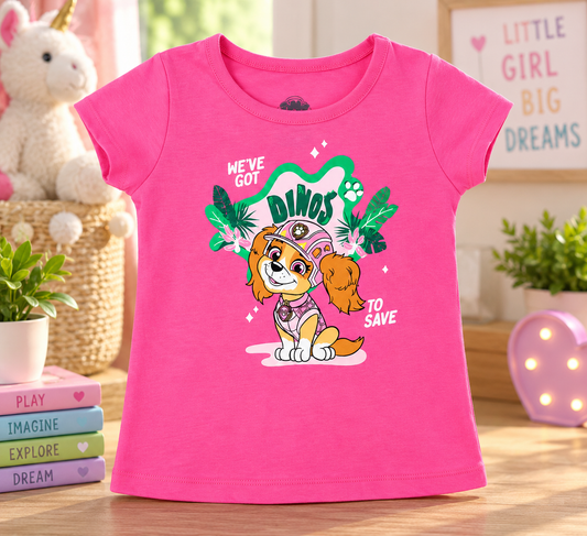 Camiseta Rosada Paw Patrol  St Jacks