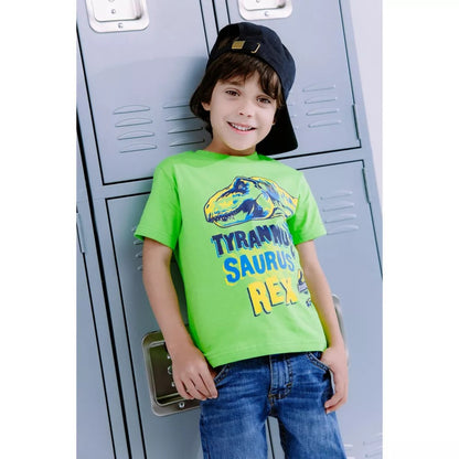 Camiseta Verde Jurassic World Tiranosaurio Rex (T Rex)