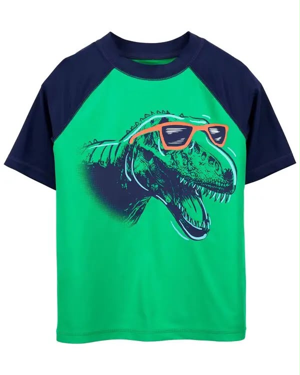 Camiseta Baño Verde y Azul Carters