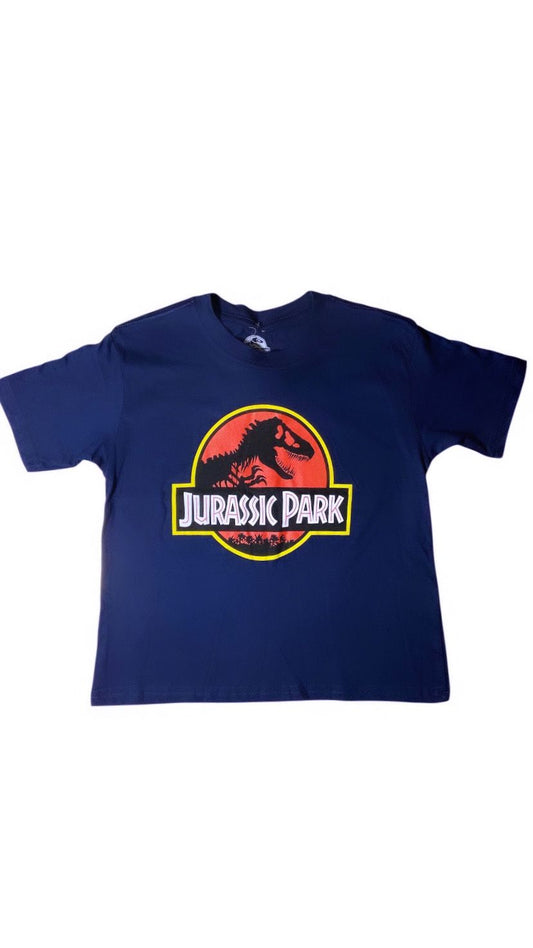 Camiseta Jurassic Park azul niño