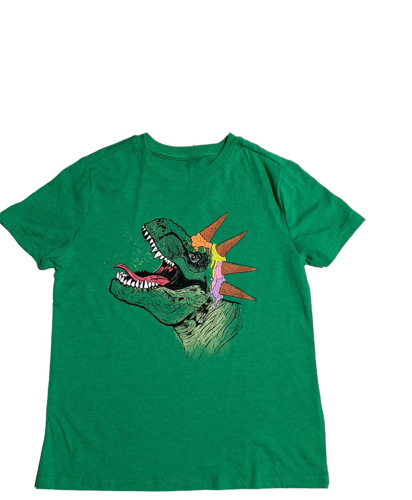 Camiseta verde Dino con helados