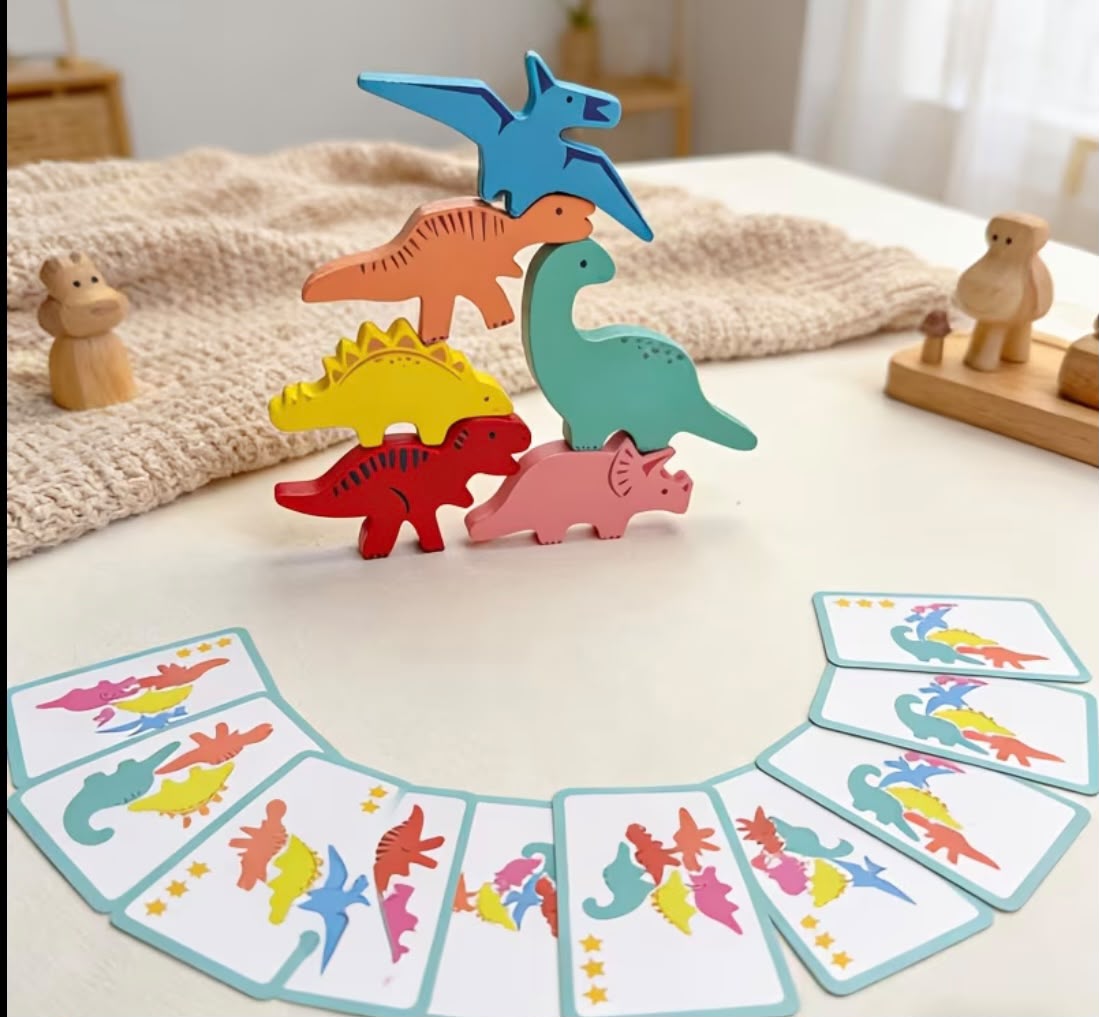 Juego de dinosaurios para apilar