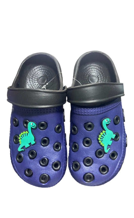 Zapatos estilo Crocs azul con negro