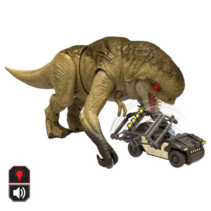 Set Jurassic World Rebirth Distortus Rex & Vehiculo, Control Remoto