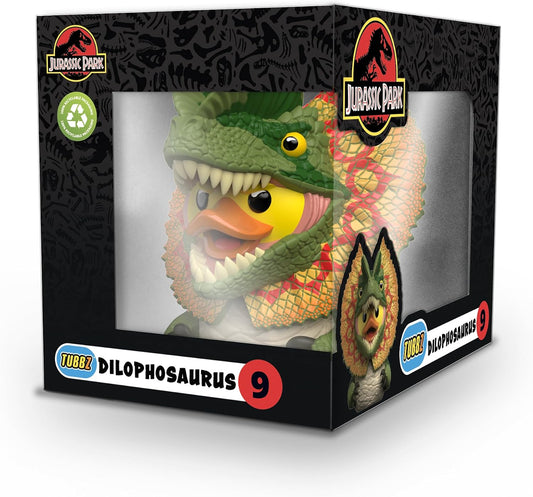 Pato de goma coleccionable disfrazado de Dilophosaurus Jurassic Park - Edición Mini