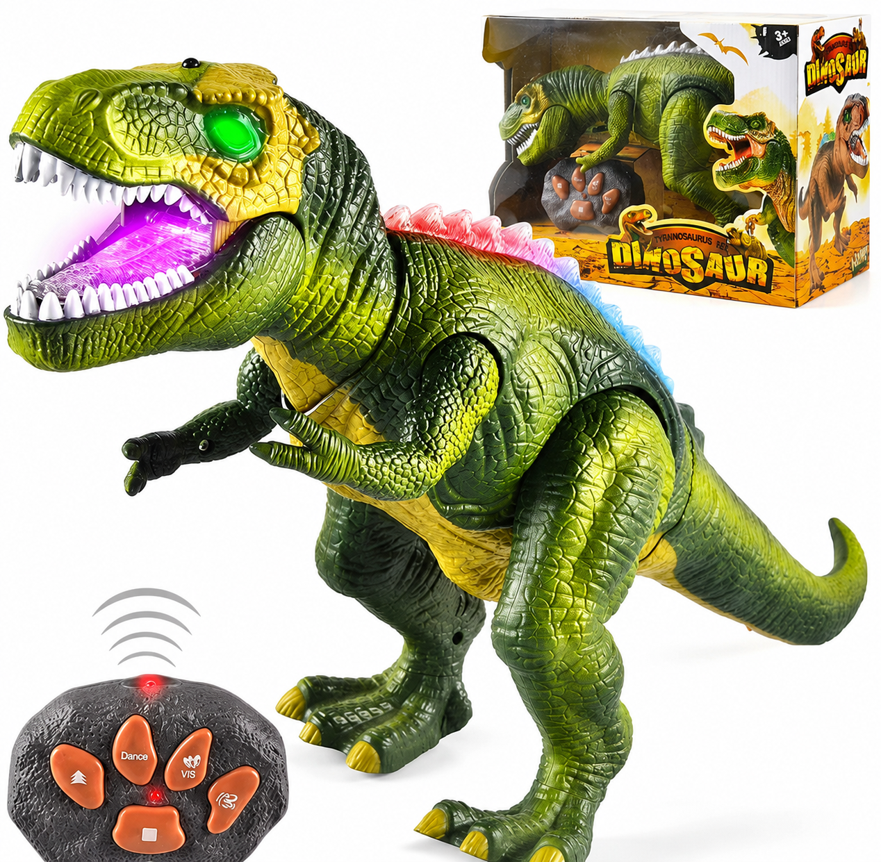 Tiranosaurio Rex Control Remoto Camina, baila y Ruge (T Rex)
