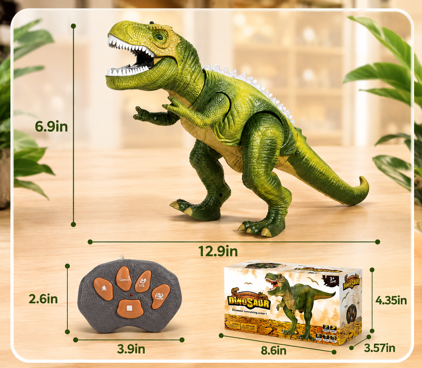 Tiranosaurio Rex Control Remoto Camina, baila y Ruge (T Rex)