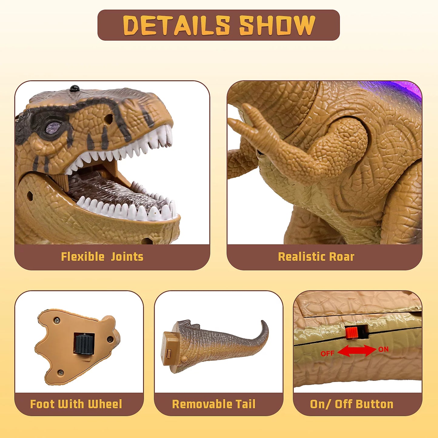 Tiranosaurio Rex Control Remoto Camina y Ruge (T Rex)