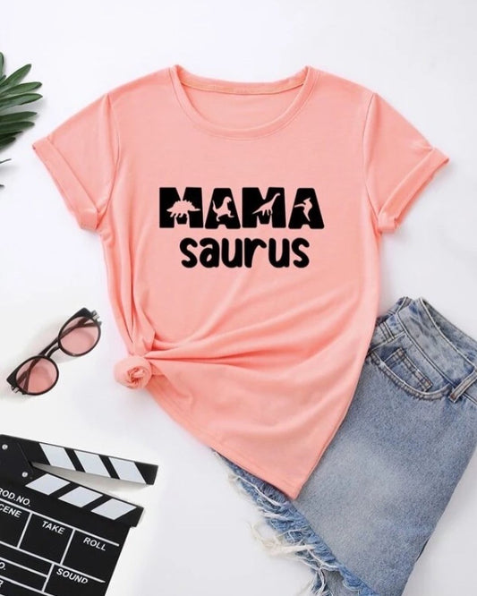 Camiseta palo Rosa Mamasaurus