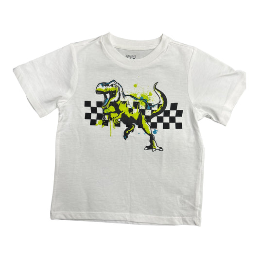 Camiseta blanca Maximus Rex cuadritos