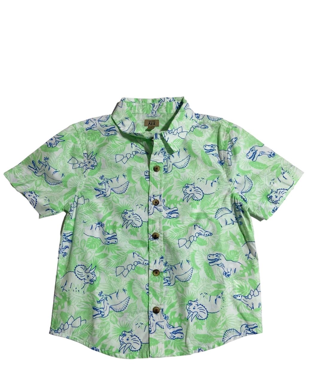 Camisa verde con dinos