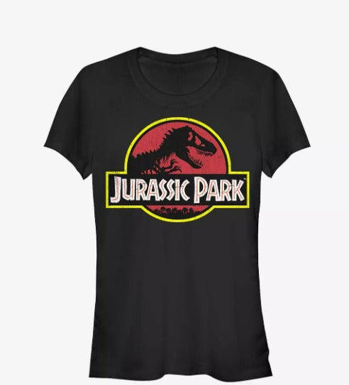 T shirt Jurassic Park mujer negra