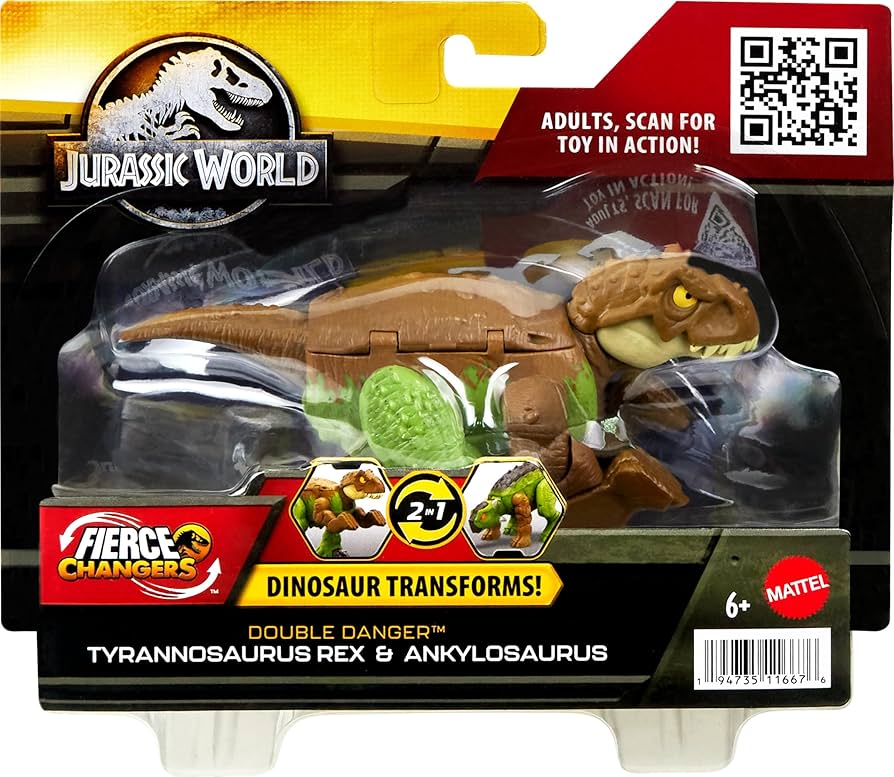 Fierce Changer Dino Transforms T Rex & Ankylosaurus