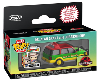 Funko Bitty Dr Alan Grant and Jurassic Suv