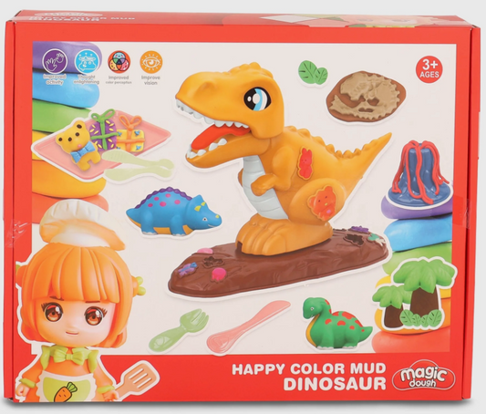Juego de plasticina dinosaurios Happy Color