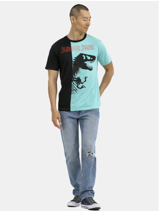 Camiseta Negra Turquesa Adulto Jurassic Park