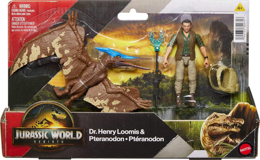 Set  Dr. Henry Loomis y Pteranodon Jurassic World Rebirth