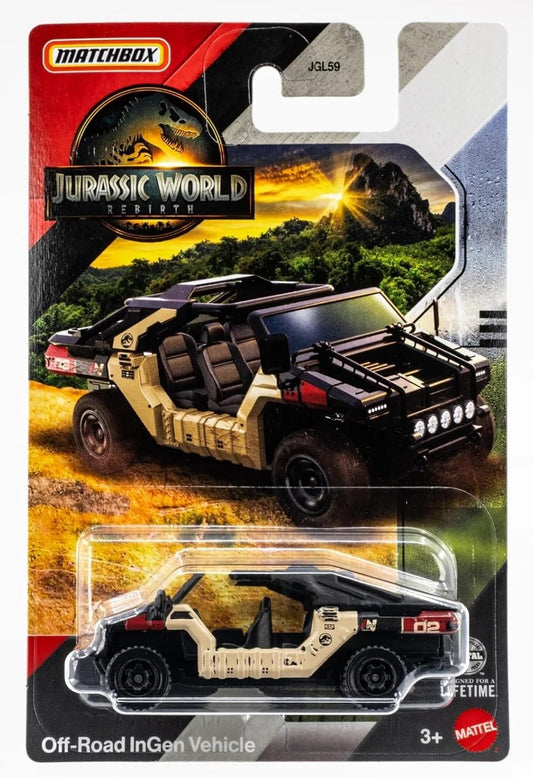 Carrito Matchbox Jurassic Ingen Vehiculo Jurassic World Rebirth