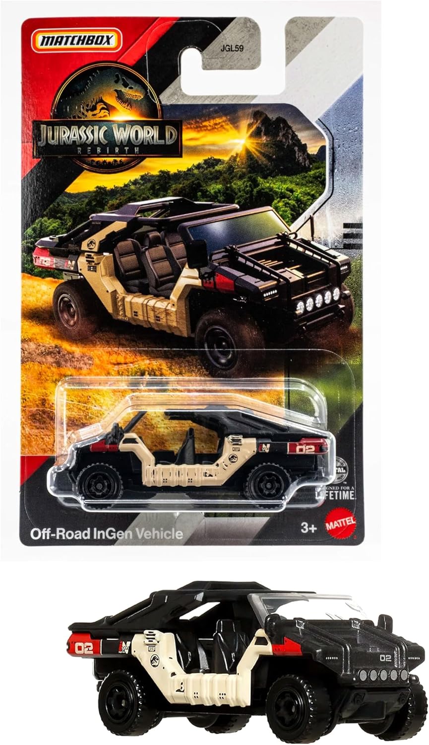 Carrito Matchbox Jurassic Ingen Vehiculo Jurassic World Rebirth