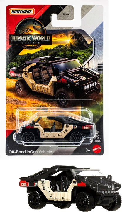 Carrito Matchbox Jurassic Ingen Vehiculo Jurassic World Rebirth