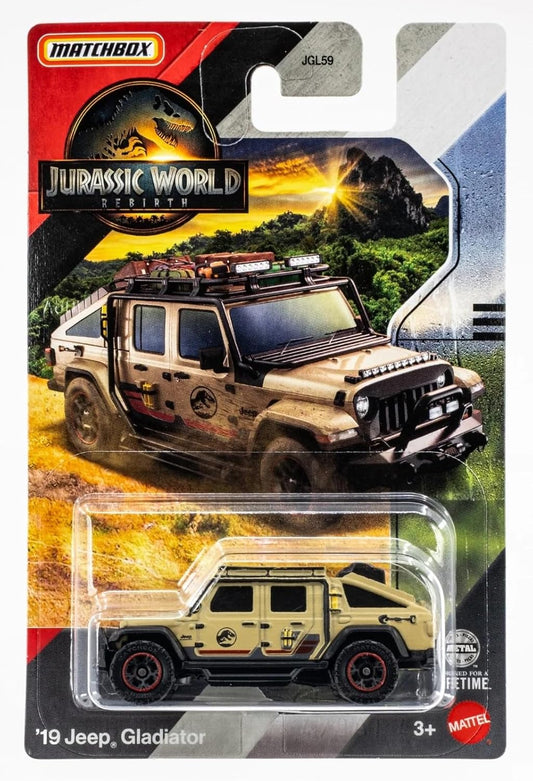 Carrito Matchbox Jurassic Jeep Gladiator Vehiculo Jurassic World Rebirth