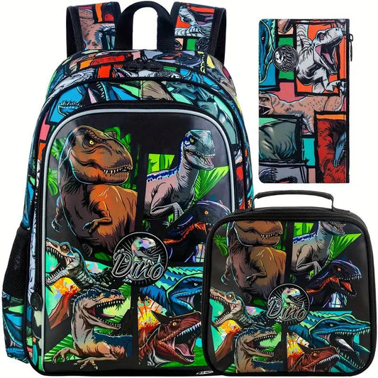 Salveque (Mochila) Jurassic con Lonchera y cartuchera