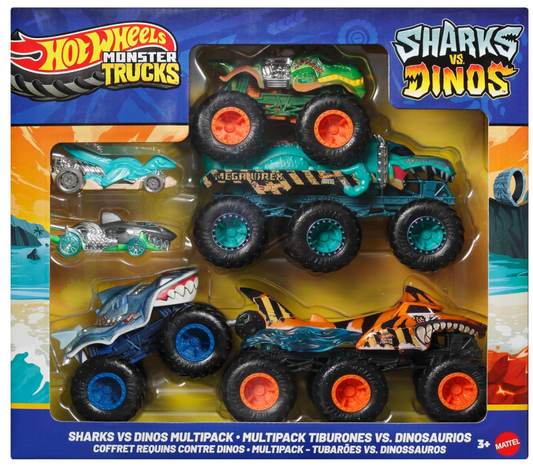 Hot Wheels Monster Trucks, Sharks vs. Dinos