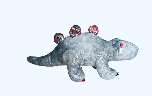 Stegosaurus brillante gris