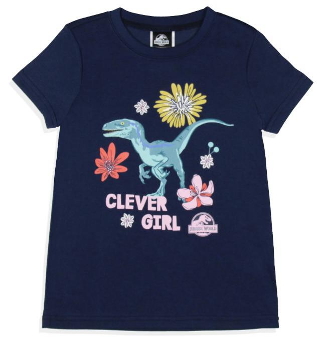 Pijama Jurassic World Clever Girl  Azul Flores niñas
