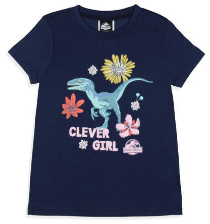 Pijama Jurassic World Clever Girl  Azul Flores niñas