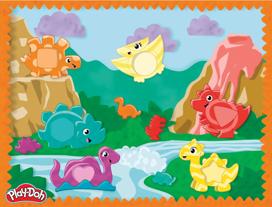 Set de plasticina Play Doh Dinosaurio Formas y Colores