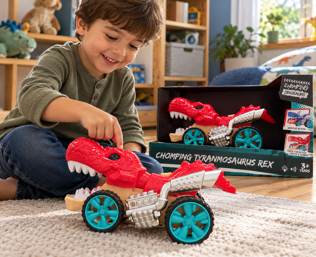 Carro Chomping Tiranosaurio Rex