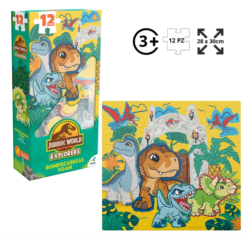 Rompecabezas 12 piezas Foam Jurassic World (Educativo)
