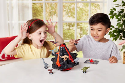 Jurassic World Shaky Volcano - Juego de dinosaurios de mesa lleno de acción