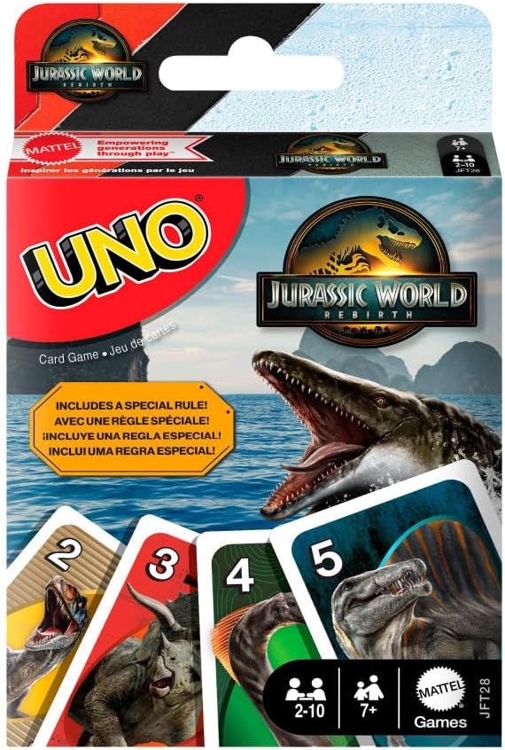 Juego de cartas UNO Jurassic World Rebirth