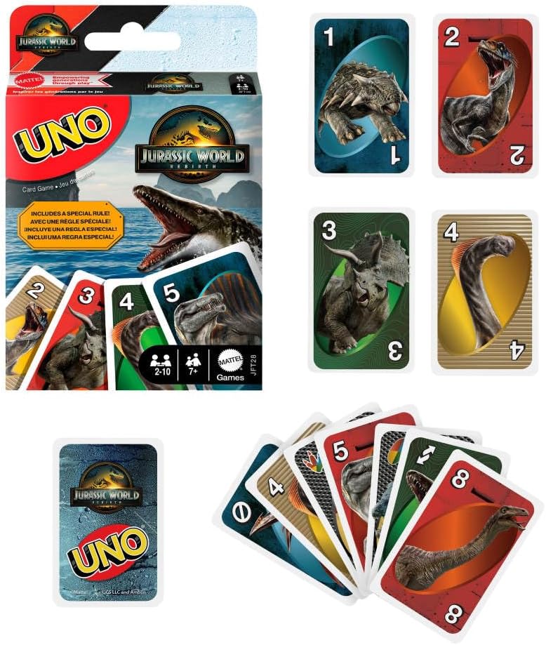 Juego de cartas UNO Jurassic World Rebirth