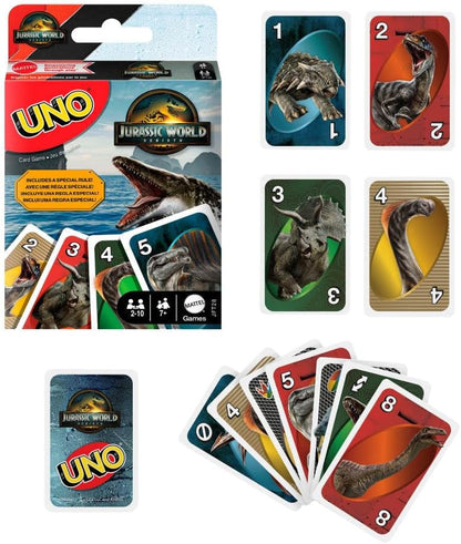 Juego de cartas UNO Jurassic World Rebirth