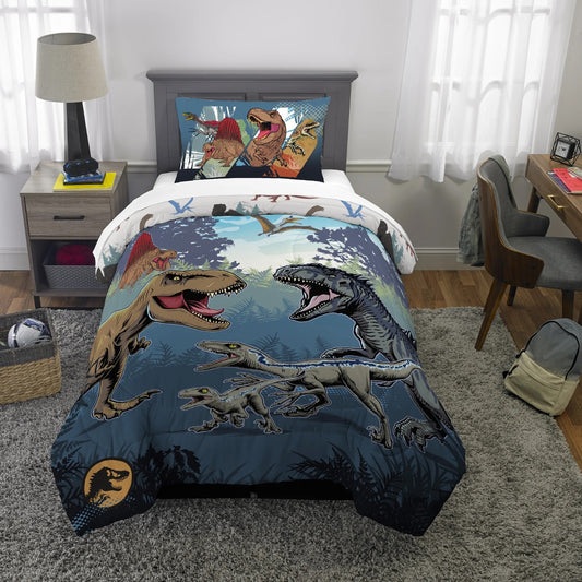 Edredón Jurassic World reversible Twin/Full