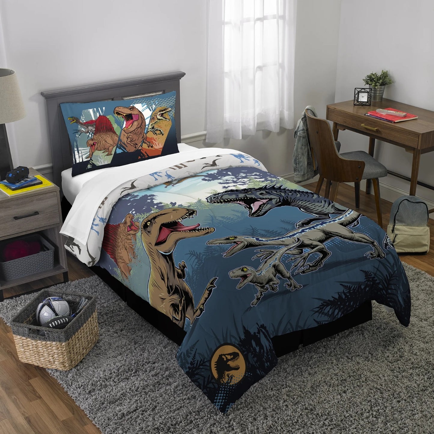 Edredón Jurassic World reversible Twin/Full