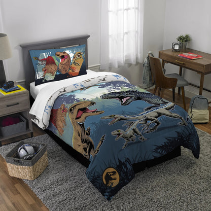 Edredón Jurassic World reversible Twin/Full