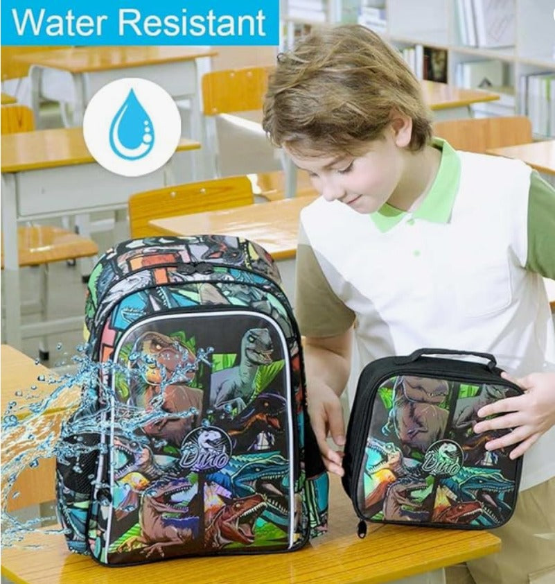 Salveque (Mochila) Jurassic con Lonchera y cartuchera