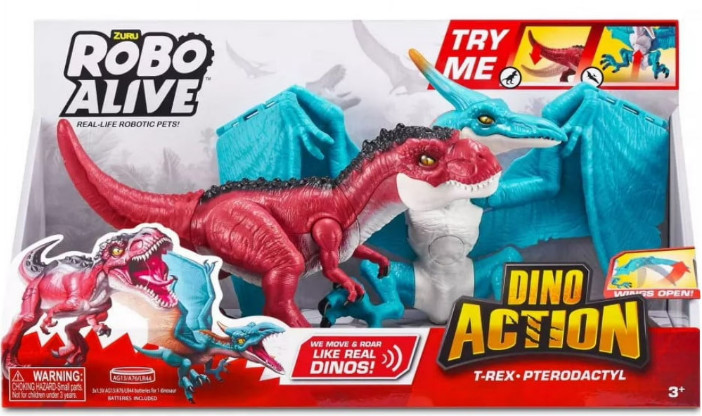 Robo Alive Dino Action T-Rex-Pterodactyl