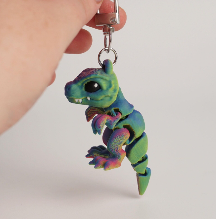 Llavero Tiranosaurio Rex 3D Variedad de Colores