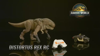 Set Jurassic World Rebirth Distortus Rex & Vehiculo, Control Remoto
