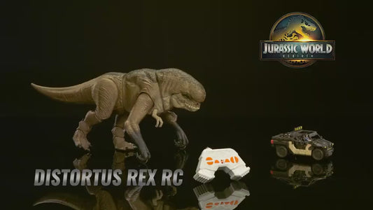 Set Jurassic World Rebirth Distortus Rex & Vehiculo, Control Remoto